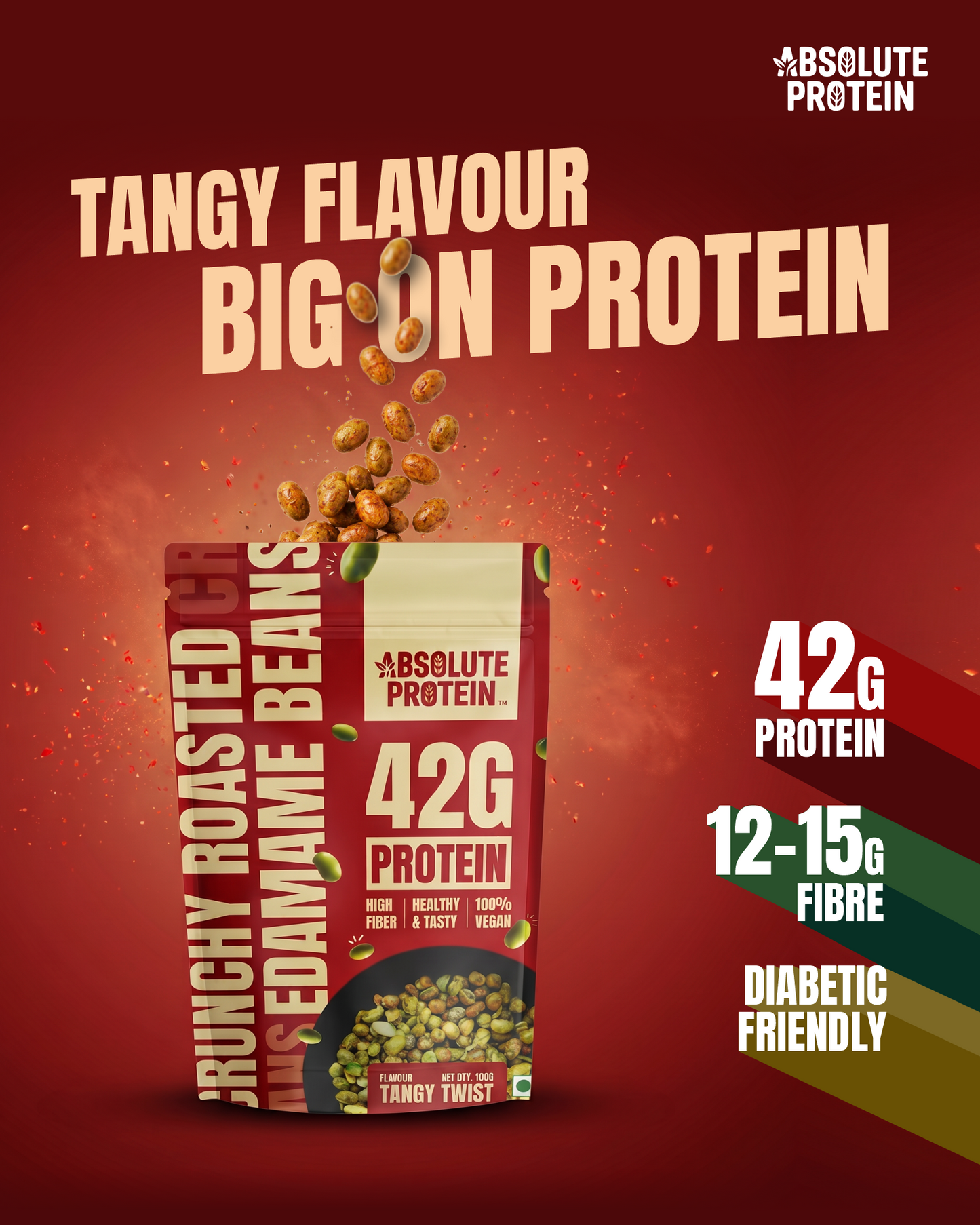 Crunchy Roasted Edamame Beans (45g Protein Healthy Snack)